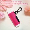 LUCKINEE 3PCS Lip Balm Holder Keychain Clip Chapstick Holder Key Chain Lipstick Holder Lip Gloss Sleeve with Quick Release Clip-Tight Elastic Holder Sleeve for Fat and Slim Lip Balms