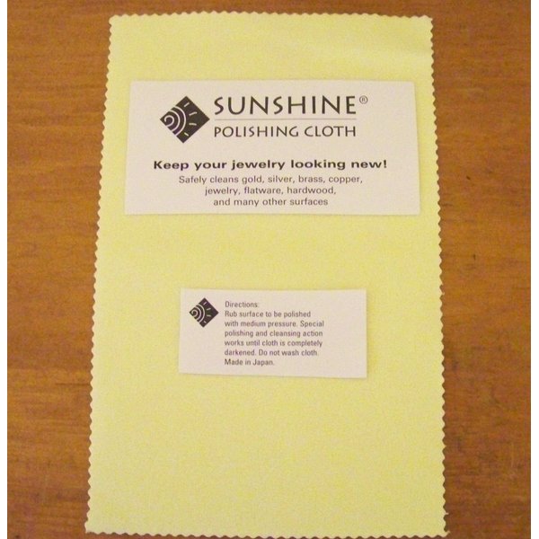 1 Sunshine Polishing Cloth for Sterling Silver, Gold, Brass and Copper Jewelry Polishing Cloth