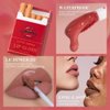 5 Colors Matte Non-Stick Cup Lip Gloss Makeup Set，Waterproof Nude Red Tint Lip Mud Girls Makep，Long Lasting Lipstick Korean Matte Lip Gloss Lips Stain Liquid Lipstick Gift Box Cosmetics Makeup