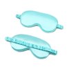 Augen 100% Natural Mulberry Soft Silk Sleep Mask, Light Blocking Eye Masks for Sleep, Night Blindfold Eye Mask Cover for Men and Women, Sleeping Night Mask for Travel (Light Blue New)