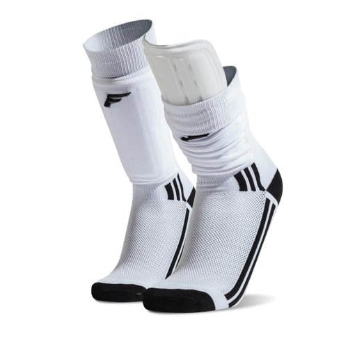 Franklin Sports Sports Youth + Adult Soccer Shin Guard Socks - Adults + Kids Soccer Socks with Built-In Shin Guards - Protective Soccer Gear for Kids + Adults - Black or White - Assorted Colors May Vary