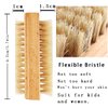 Nail Brush For Cleaning Fingernails, 2Pcs Bamboo Brush For Nail Scrubber, Flexible Bristle Finger Nail Brush To Clean Under Nails Dirt, Nail Scrub Brush Toenail Brush For Kids And Women (2pcs brush)
