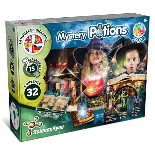 Science4you Magic Potion Kit for Kids - Chemistry Set to Make Magic Potions, Magic Wand for Kids, Science Kit for Kids Age 8-12, Toys, Games, Gifts for 8+ Year Old Boys & Girls