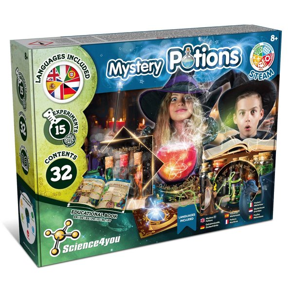 Science4you Magic Potion Kit for Kids - Chemistry Set to Make Magic Potions, Magic Wand for Kids, Science Kit for Kids Age 8-12, Toys, Games, Gifts for 8+ Year Old Boys & Girls