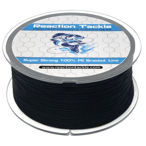 Reaction Tackle Braided Fishing Line NO Fade Black 65LB 500yd