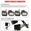 SUNPIE Trailer Wiring Harness Kit Compatible with Jeep Wrangler JL/JLU 2/4 Doors, Gladiator(JT) 2018 2019 2020 2021 2022 2023 2024 with 4-Way Flat Vehicle Side Connector