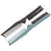 2pcs Double Teeth Folding Comb and Massage Brush - Collapsible Pocket Brush for Women, Kids, and Travel