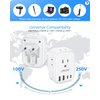 European Travel Plug Adapter, LENCENT International Type-C Foldable Power Plug with 4 Outlets, USB C Charger Adaptor, US to Most of Europe EU Iceland Spain Italy France Germany, Cruise Ship Approved