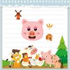 24 Sheets Farm Animal Make a Face Sticker Sheets for Kids Todders Activities, Make Your Own Stickers for Kids Birthday Party Favor Supplies Craft