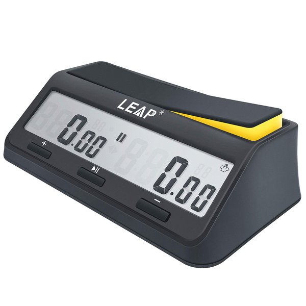 LEAP Chess Clock Digital Timer Advanced for Game and Chess Timer with Bonus & Delay Count down up Alarm