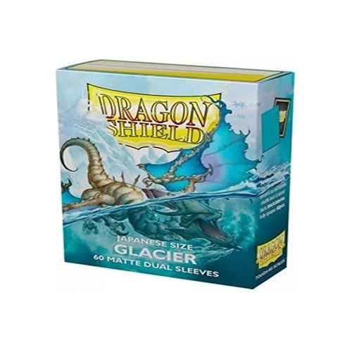 Arcane Tinmen Dragon Shield Sleeves– Matte Japanese: Dual Glacier 60CT- Card Sleeves are Smooth & Tough - Compatible with Yugioh & Cardfight Vanguard, Black (AT-15131)