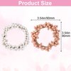 HINZIC 4PCS Pearl Hair Scrunchies Elastic Bead Hair Tie Ropes Stretchy Band Ponytail Holders Wedding Prom Bachelorette Party Hair Accessories for Women Girls