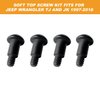 Soft Top Screws Bolts for Jeep,Soft Top Mounting Screws Bolts for Jeep Wrangler TJ JK 1997-2018,Roll Bar to Soft Top Frame Mounts Screws(4Pack)