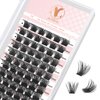 Lash Clusters, 72 Pcs Individual Cluster Lashes DIY Lash Extension 10-16mm Eyelash Clusters Volume Wispy Lashes Super Thin Band Reusable Soft & Comfortable（T11-72-D-10-16MIX）