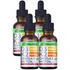 (4 Pack) Organic Vitamin D3 K2 Drops w MCT Oil Omega 3, 5000 IU, Maximum Strength Vitamin D Liquid 5000 IU, No Fillers, Non-GMO Liquid D3 for Faster Absorption, Immune Support (Strawberry, 2 Fl Oz)