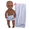 Baby's First 11" African American Bathtime Baby Softina with Bath Towel and Feel So Real Skin - Safe for Children 1 Year & Up