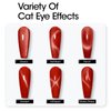 Gellen Glitter Cat Eye Gel Nail Polish Set 6 Colors Red Burgundy Gel Nail Polish with Magnet UV LED Soak Off Sparkle Nail Polish Kit Magnetic Gel Polish Set for DIY Nail Art Women Valentine’s Day Gift