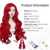 LABEAUTÉ Max Beauty Red Mermaid Wigs with Starfish Hair Clips, Curly Long Hair Daily Wig Heat Resistant Synthetic Fiber for Halloween for Cosplay for Christmas (Red 1)