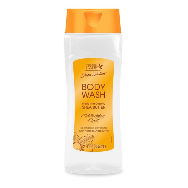 Shea Solutions Cleaning Body Wash with Moisturizing Organic Shea Butter, 12 Oz.