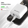 Qackenm 65W USB C Dual Port Fast Wall Charger Block, Car Charger Fast Charging + 2pcs 6.6FT Cable + 60W Dual USB C Car Lighter Charger for iPhone 16/15/15 Plus/15 Pro, iPad Pro/Air/Mini, Pixel 8/7/6