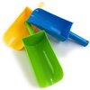 Matty's Toy Stop 9" Kids Short Handle Sand Scoop Plastic Shovels for Sand & Beach (Yellow, Blue & Green) Gift Set Bundle - 3 Pack