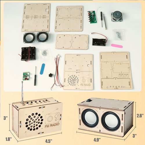 STEM Toys for Boys Girls Age 8-13 Science Kits for Kids Age 8-10 8-12 12-14 DIY Radio & Speaker Christmas Birthday Gifts for 6 7 8 9 10 11 12 13 14 15 Years Old Boys Girls Teens Building Engineering