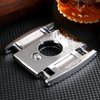 KEENSUN - Zinc Alloy Guillotine Stainless Steel Double Blade Cigar Cutter(60 Ring Gauge), 420J2 Stainless Steel Cutting Blade One Push Lock System, Attractive Gift Box