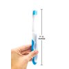 Lingito Travel Toothbrush, On The Go Folding Feature, Medium Bristle Brushes (3 Pack Medium-Multicolor)