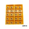 Zouzmin 20pcs CCMT09T304/CCMT32.51 Carbide Turning Inserts,CCMT Insert Mutilayer Coated CNC Lathe Replacement Cutters Inserts for Lathe Turning Tool Holder Boring Bar