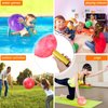 GCQJOQ 6 Pcs Marbleized Bouncy Balls Kick Balls Inflatable Sensory Balls for Beach School Playground Indoor/Outdoor Play Balls - 9 Inch