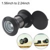 HOJLKLD Door Viewer Peephole, Solid Brass 220-degree Peephole with 1-1/10" (28mm) Drill Bit for 1-21/32" to 2-1/8" Doors, Matte Black Peephole for Home Office Hotel