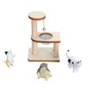 Miniature Cat Climbing Tower DIY Assembly, Cat Figurine Playset, Dollhouse Cat Tree, Unique and Eye Catching with Adorable Cat Tree, Cat Climbing Frame Dollhouse Toys
