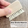 Natural Beech Wood Nail Brush Non-Slip Hand and Toenail Cleaning Brush Compact and Durable Bristle Scrub for Home and Travel