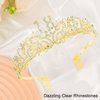 CIEHER 18th Birthday Crown and Sash + Pearl Pin Set, Gold 18th Birthday Decorations for Girls 18th Birthday Gifts 18th Birthday Sash and Tiara