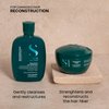 Alfaparf Milano Semi di Lino Reconstruction Reparative Shampoo and Mask Set - Sulfate Free Shampoo and Hair Mask for Damaged Hair - Repairs, Reconstructs, Strengthens - Adds Shine and Softness