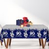 Guzbewu 90th Birthday Party Supplies for Men,3pcs Sliver Blue 90th Birthday Tablecloth Rectangle Happy 90th Birthday Table Cloth for Blue 90th Birthday Decorations