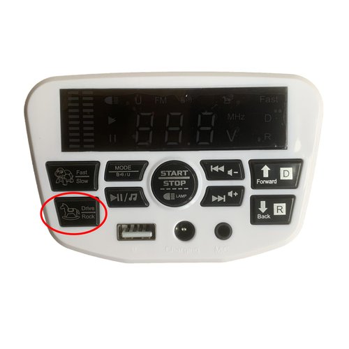 weelye JR1956G Drive12V Children's Electric Vehicle Power Supply Central Control Switch Multi-Function Bluetooth Connection Music Power Display Center Panel Electric Toy Car Replacement Parts