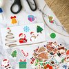 Christmas Foam Stickers Assorted Merry Christmas Shaped Self-Adhesive Sticker for Art Greeting Cards Craft