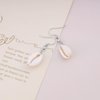 Sttiafay Boho Shell Dangle Earrings Silver Shell Drop Earrings Beach Cowrie Earrings Summer Ocean Shell Earrings Jewelry for Women