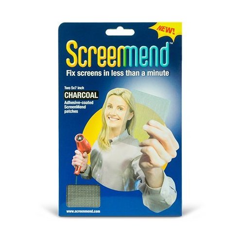 Screenmend Window Screen Repair Kit - 5"x7" Patch Charcoal (2 Patches)