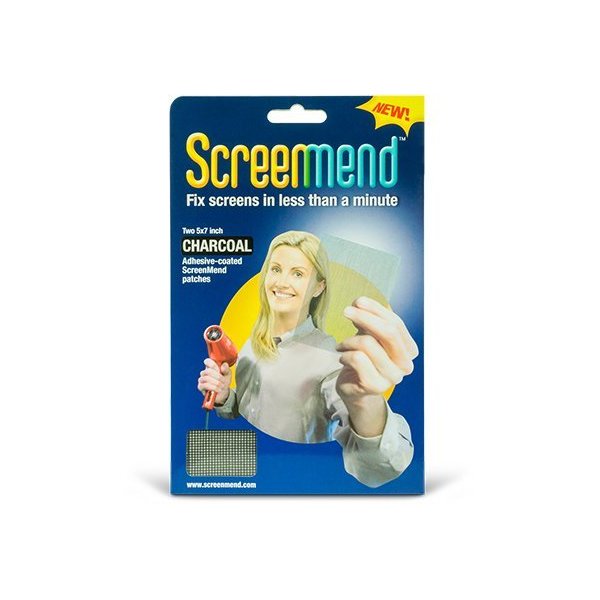 Screenmend Window Screen Repair Kit - 5"x7" Patch Charcoal (2 Patches)