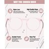 DUCO Retro Round Blue Light Glasses For Men Women Blue Ray Blocking Glasses Computer Gaming Glasses Nylon Lens Acetate Frame Pink 8301