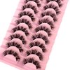 HBZGTLAD Invisible band Lashes 10 Pairs 3D Faux Mink Lashes Natural short Transparent Terrier Lashes Clear Band Soft Eyelashes Extension (10pairsN24)