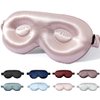 ZIMASILK Adjustable Silk Contour Sleep Mask, 100% 22 Momme Mulberry Silk Eye Mask, Designed for Long Lashes and Eyelash Extensions, Comfortable Eye Sleeping Mask with Pure Silk Filler (Pink)