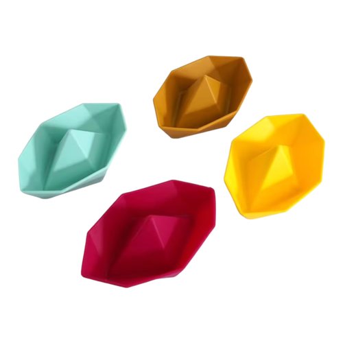 macoam Bath Toys for Toddlders | Bathtub Toys for Babies | 4-Piece Set Floating Boats | Boat Toys (Red)