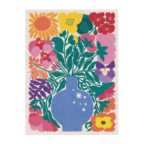 Galison Zodiac Flowers – 1000 Piece Puzzle Featuring Artistic Flowers Paired with Zodiac Signs