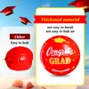Silipull 12 Pack Graduation Beach Balls 11.8" Inflatable Congrats Grad Ball Graduation Party Favors Gifts Class of 2024 Decoration Sign Pool Toy for Student Seniors Teens College(Red,Simple)