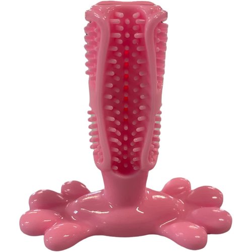 AZ Micro Mini Pigs Peanut Butter Chew Toy or Tooth Paste Dental Stick Pet Toy (Pink)