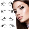BASEMMAHER 4 Pairs Halloween Eyeshadow Stickers Eyeliner Spider Web Skull Bat Temporary Tattoo Decals Face Eye Makeup 3D Self-Adhesive Eye Shadow Stickers for Women Girls Halloween Masquerade Party