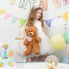 Tezituor Small Teddy Bear Stuffed Animals 18inch, Cute Little Teddy Bear Plush Toys for Kid Girl Boy (Brown)